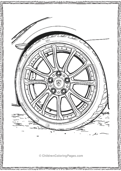 Porsche Alloy Wheel Design Free PDF Printable