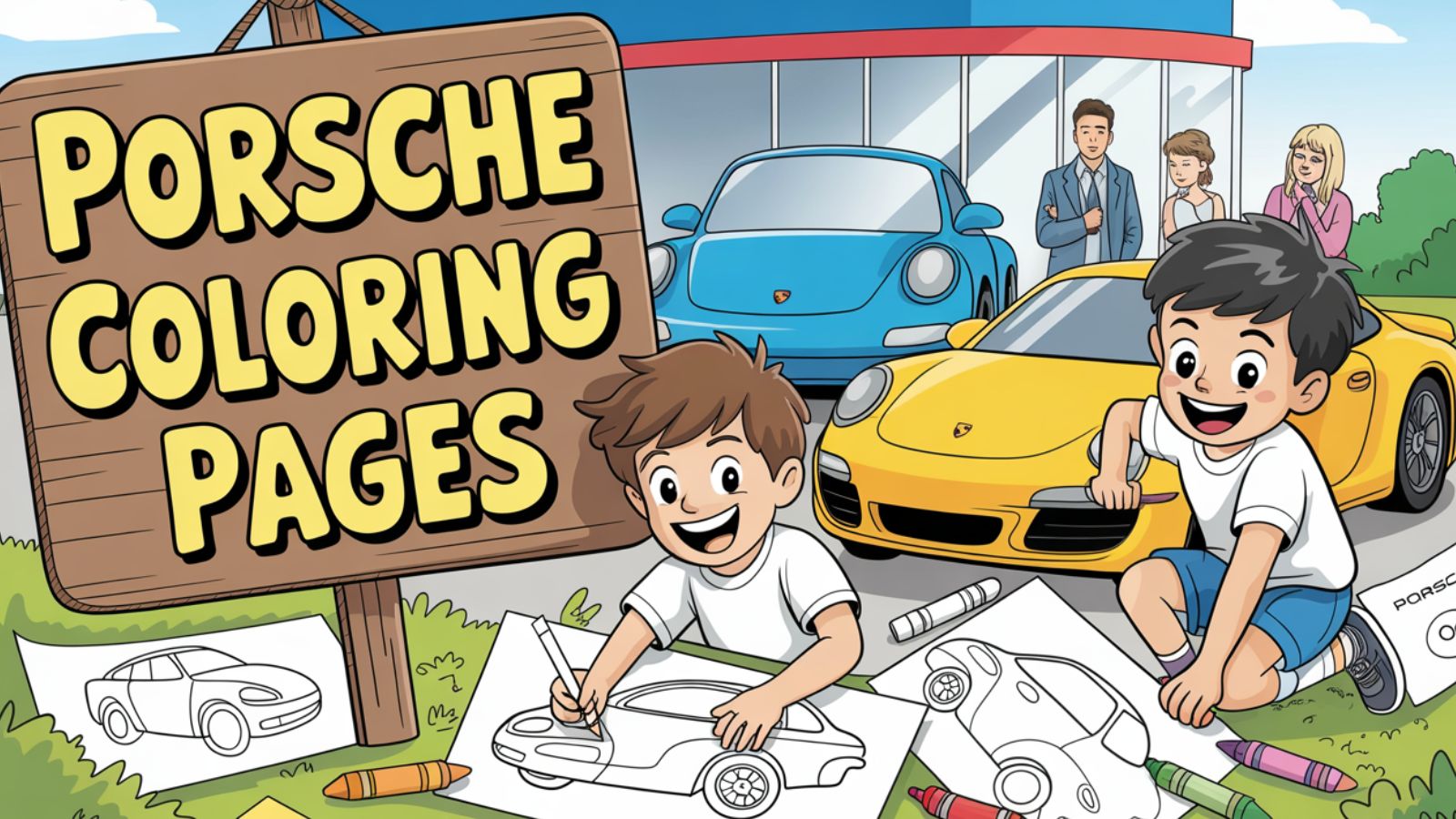 Porsche Coloring Pages – Download Free PDFs 🏁 🚗🏎️