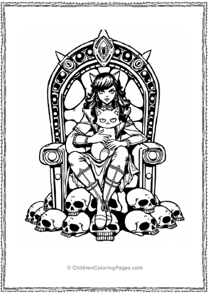 Power Sitting On A Skull Throne Free PDF Printable