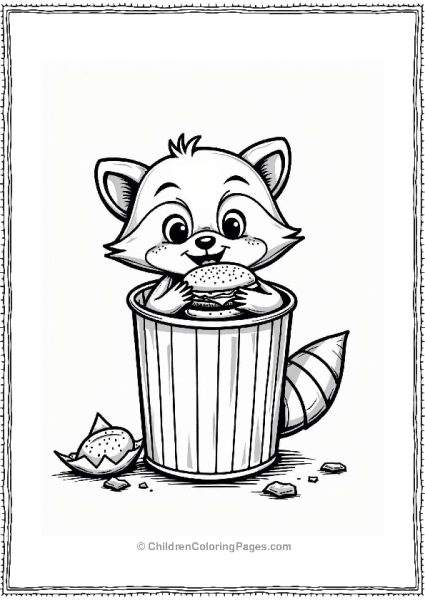 Raccoon Burger Bandit Free PDF Printable