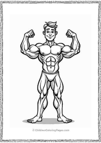 Science Muscle Man With Major Muscle Groups Free PDF Printable