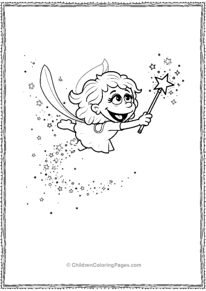 Sesame Street Abby Cadabby Flying With Magic Wand Free PDF Printable