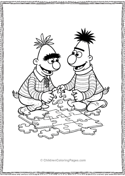 Sesame Street Bert And Ernie Jigsaw Puzzle Fun Free PDF Printable