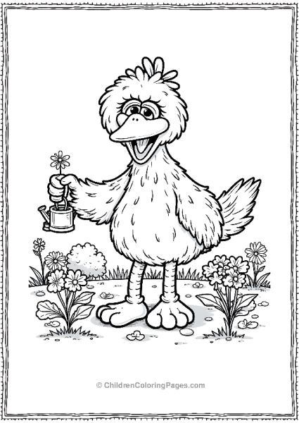 Sesame Street Big Bird Gardening Free PDF Printable