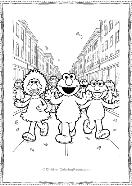 Sesame Street Characters Parade Walk Free PDF Printable