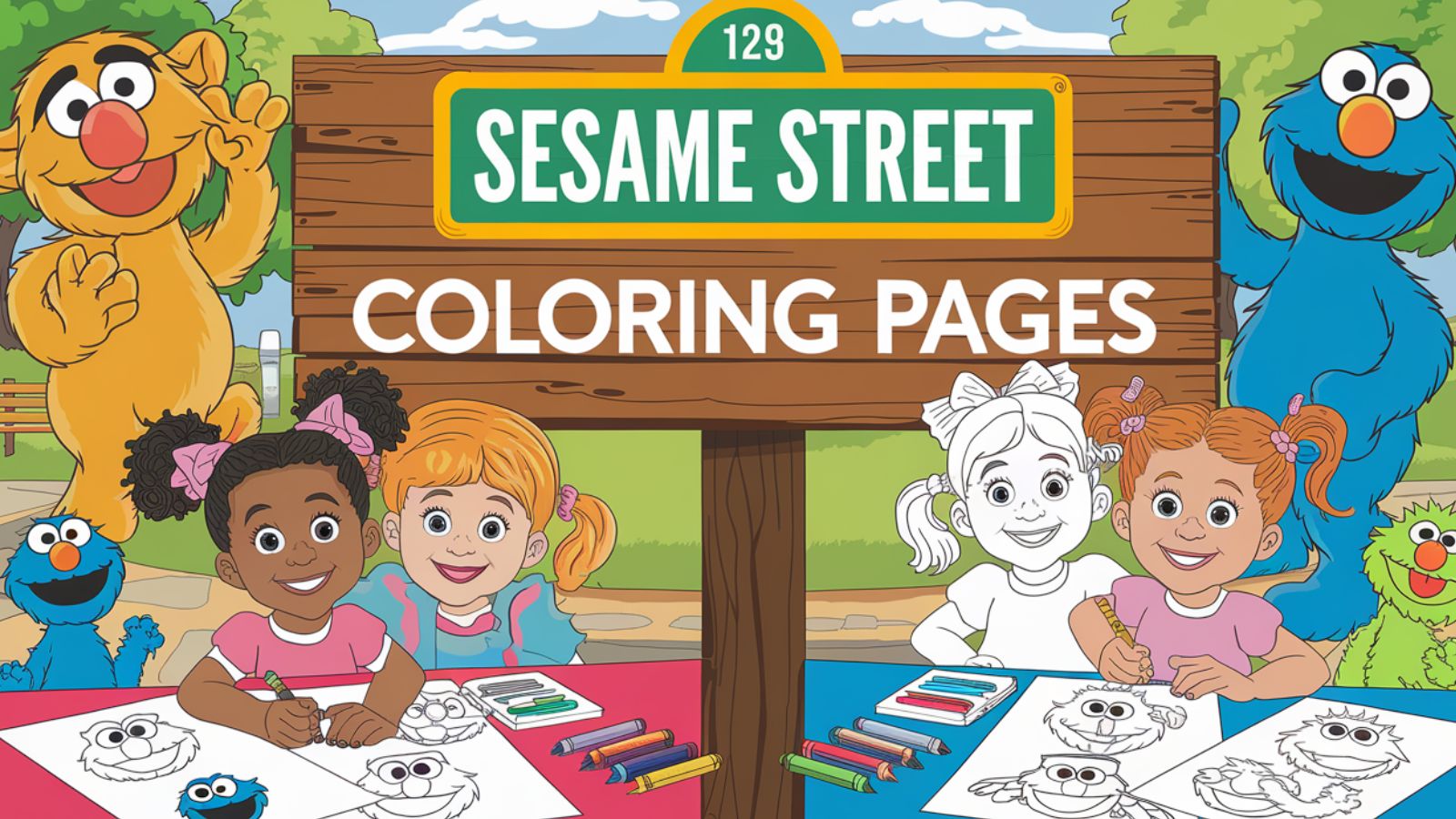 Sesame Street Coloring Pages – Free PDF Printables 🦉🐻👦