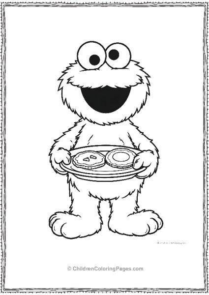 Sesame Street Cookie Monster Holding Cookies Free PDF Printable