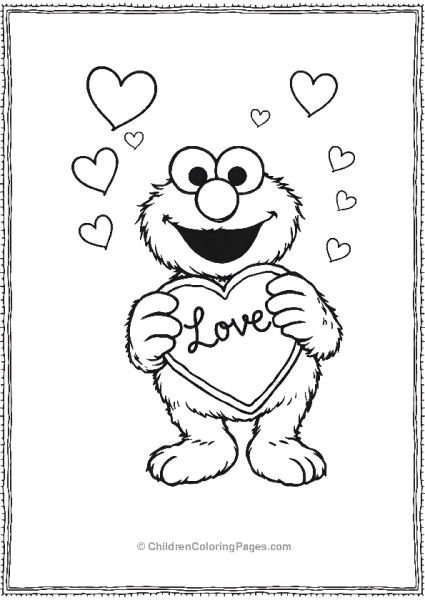 Sesame Street Cookie Monster Valentines Day Love Free PDF Printable