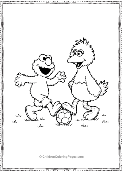 Sesame Street Elmo And Big Bird Soccer Game Free PDF Printable