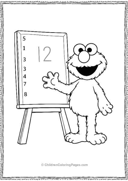 Sesame Street Elmo Learning Numbers Twelve Free PDF Printable