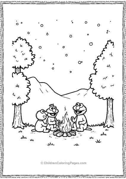 Sesame Street Friends Campfire Free PDF Printable