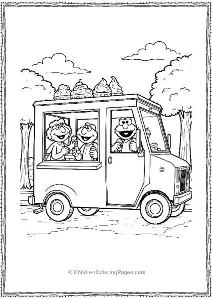 Sesame Street Ice Cream Truck Fun Free PDF Printable