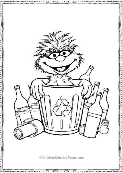 Sesame Street Oscar The Grouch Recycling Fun Free PDF Printable