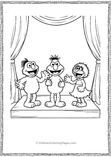 Sesame Street Talent Show Friends Performing Free PDF Printable