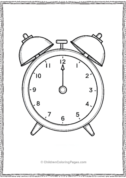 Simple Outline Of An Alarm Clock Free PDF Printable