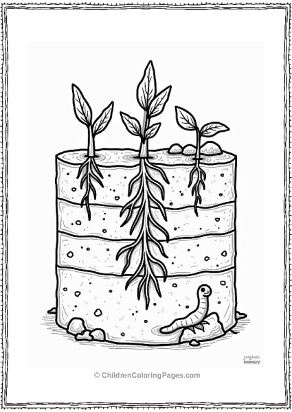 Simple Soil Layers Illustration Free PDF Printable