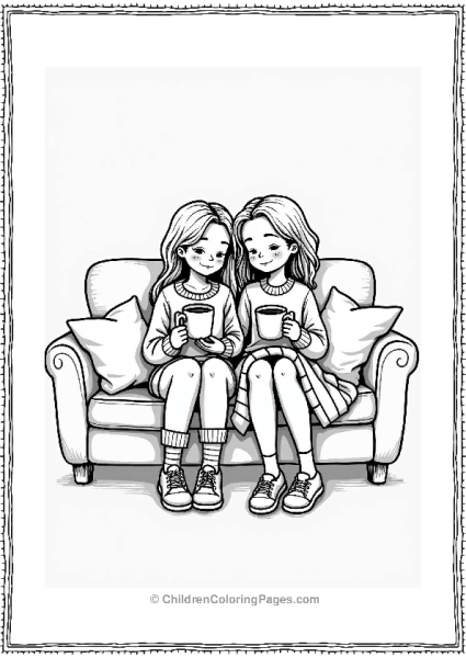 Sisterly Coffee Moment On The Couch Free PDF Printable