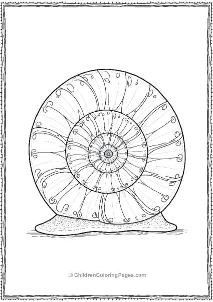 Snail Shell Spiral Abstract Coloring Page Free PDF Printable