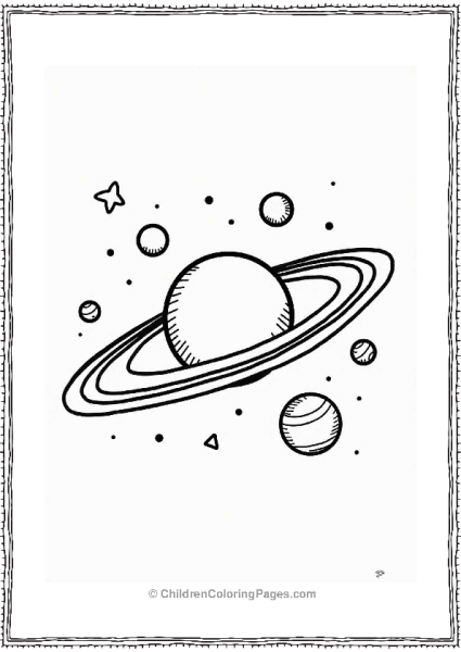 Solar System Illustration With Sun And Planets Free PDF Printable