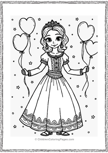 Sophia At A Colorful Festival Free PDF Printable