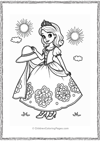 Sophia In A Floral Summer Dress Free PDF Printable