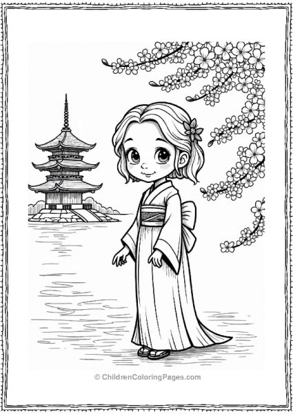 Sophia In A Japanese Kimono Free PDF Printable