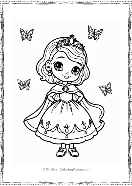 Sophia In A Princess Cape Free PDF Printable