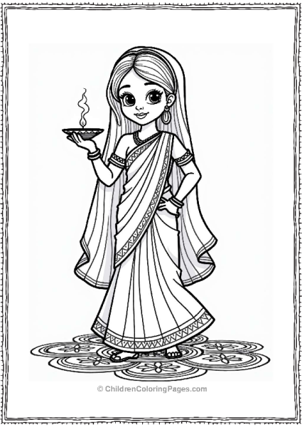 Sophia In A Traditional Indian Festival Free PDF Printable