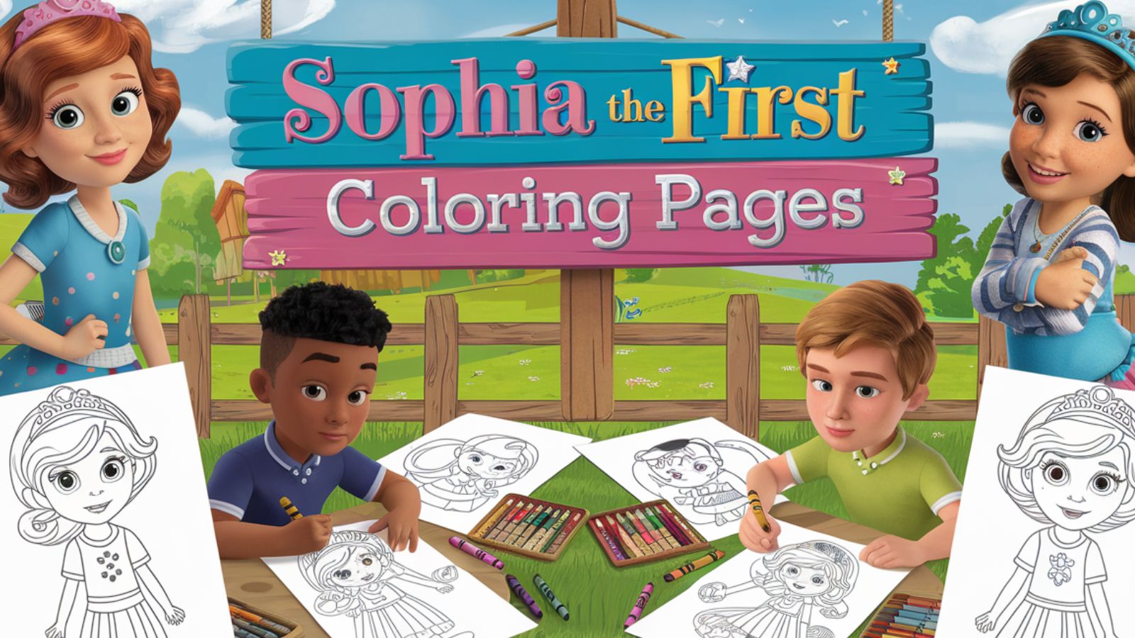 Sophia The First Coloring Pages – Free PDF Printables For Kids 👑🌸🏰🦋👗