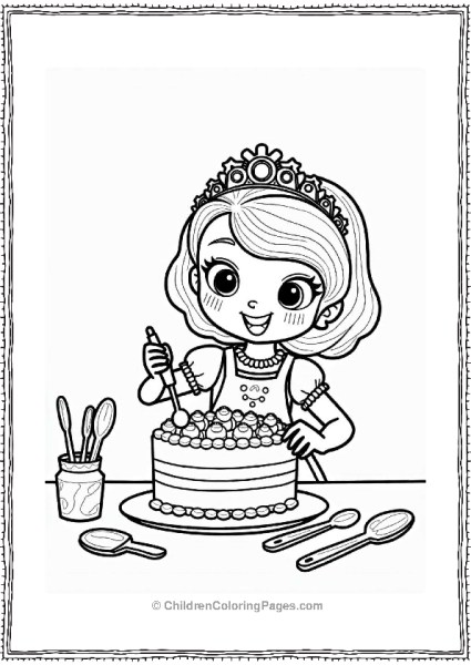 Sophia The First Decorating A Cake Free PDF Printable