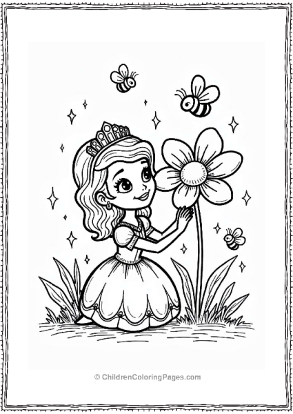 Sophia The First With A Magical Flower Free PDF Printable