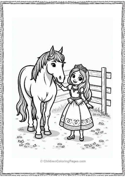 Sophia The First With Her Horse Free PDF Printable