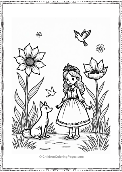 Sophia The First With Royal Animals In A Garden Free PDF Printable