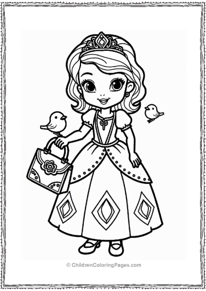 Sophia With A Fancy Handbag Free PDF Printable