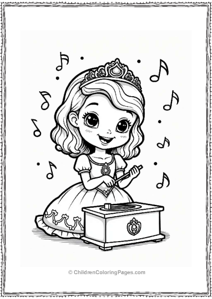 Sophia With A Music Box Free PDF Printable