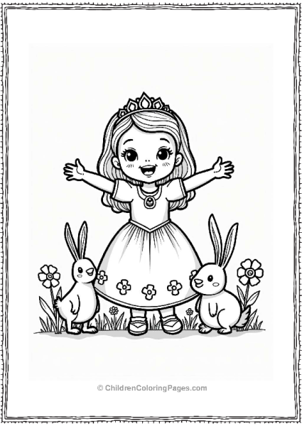 Sophia With Garden Creatures Free PDF Printable