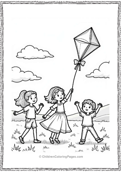 Sophia And Friends Flying Kites Free PDF Printable