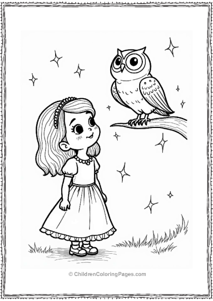 Sophia And The Wise Owl Under Stars Free PDF Printable