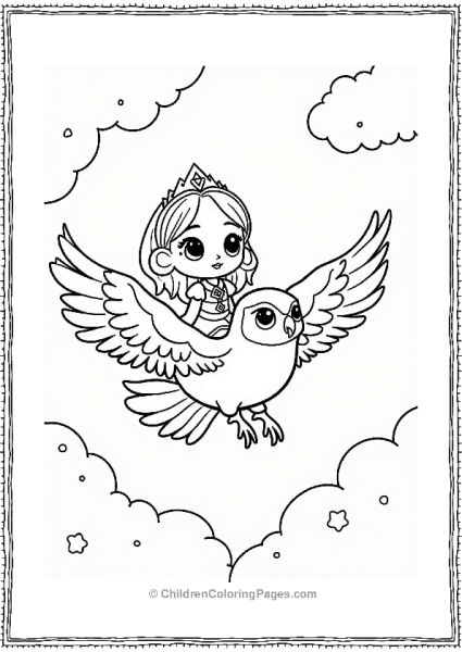 Sophia The First On Her Flying Owl Free PDF Printable