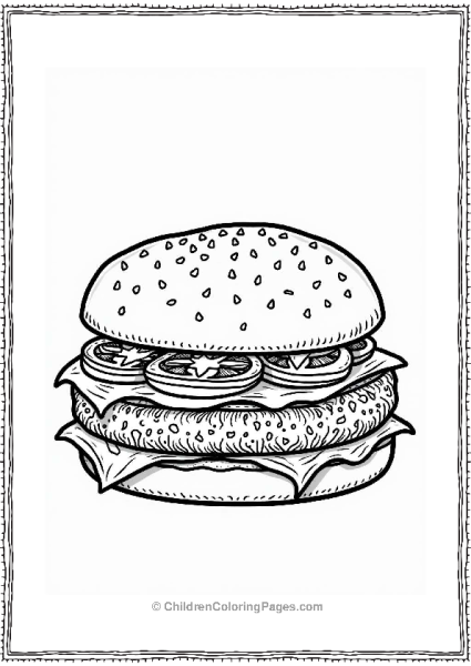 Spicy Jalapeno Burger Illustration Free PDF Printable