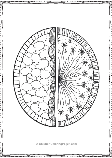 Split Circles Abstract Coloring Page Free PDF Printable