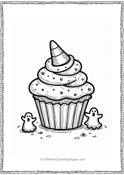 Spooky Halloween Cupcake Design Free PDF Printable