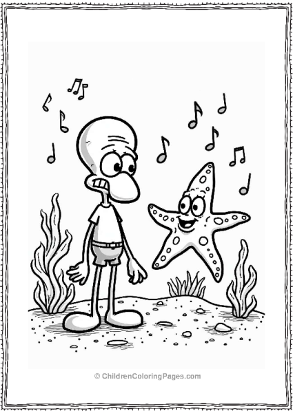 Squidward And The Singing Starfish Free PDF Printable