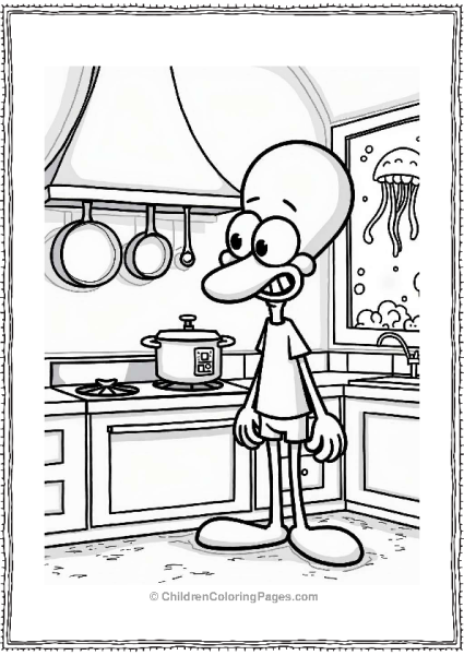 Squidward In The Kitchen Free PDF Printable