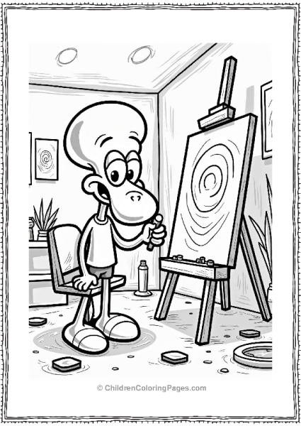 Squidward’s Art Studio Free PDF Printable