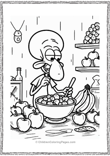 Squidward’s Fruit Salad Adventure Free PDF Printable