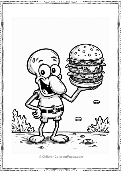 Squidward’s Gourmet Hamburger Presentation Free PDF Printable