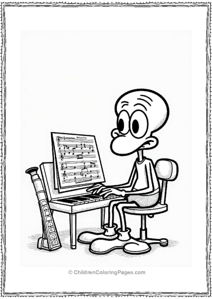 Squidward’s Music Corner Free PDF Printable