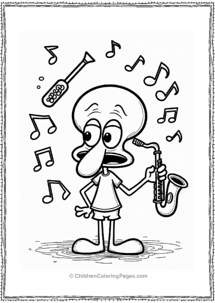 Squidward’s Musical Frustration Free PDF Printable