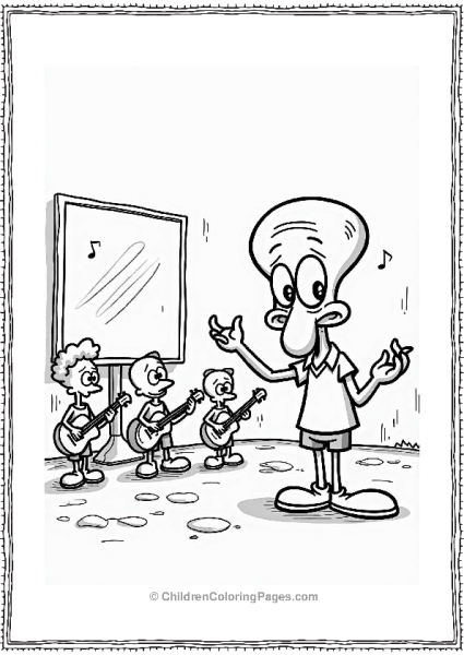 Squidward’s Musical Rehearsal Scene Free PDF Printable